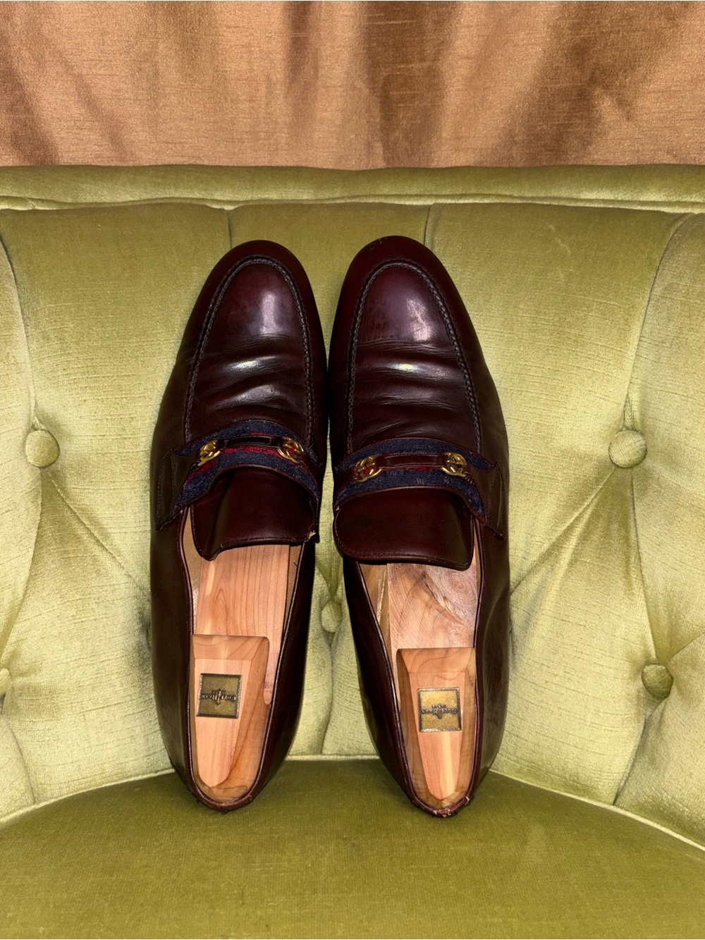 Authentic Gucci 1953 GG Leather Mens Loafer Size 44.5 Eu 11 US